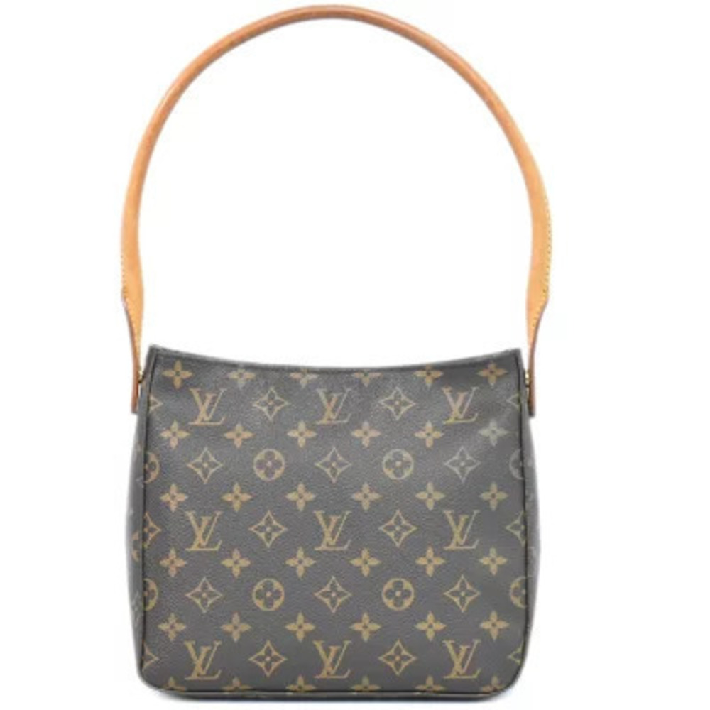 Louis Vuitton LV Looping Monogram 2Way Shoulder Bag Canvas Leather Brown
